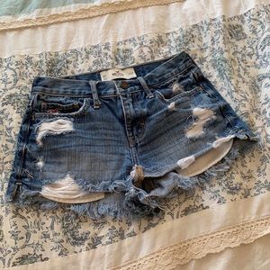 Hollister distressed jean shorts